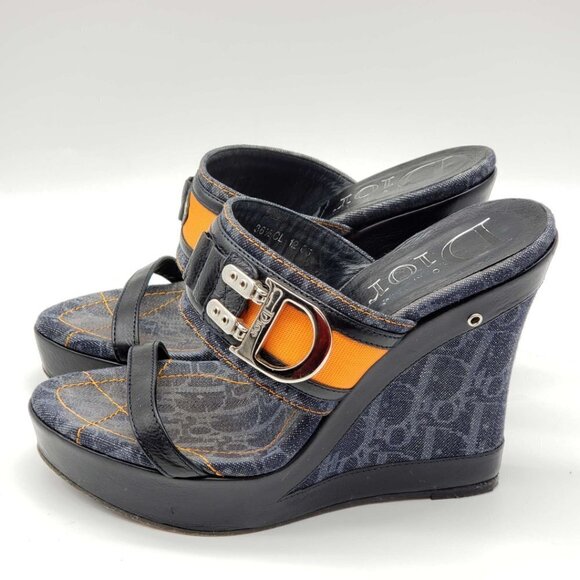 100% Authentic Christian Dior Limited Edition Sandal Wedge - Picture 4 of 12